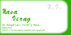 masa virag business card